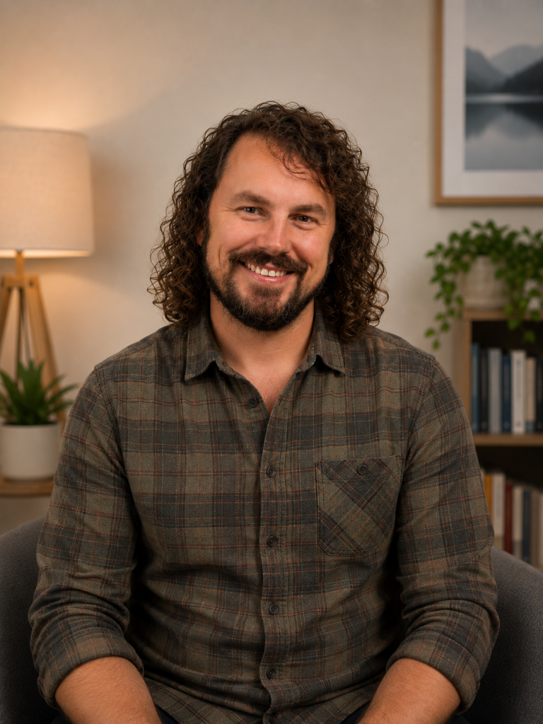 Close-up portrait of Travis Roodt, counsellor